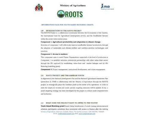 Youth Matching Grant Information Pack