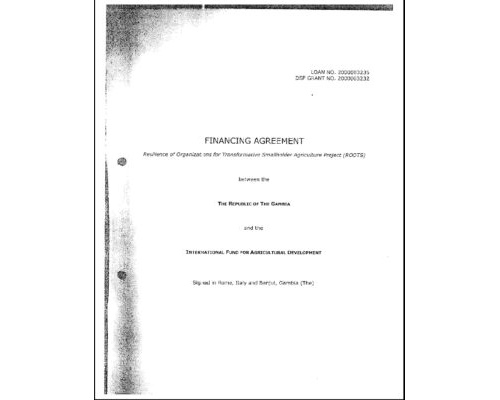 Roots Financing Agreement