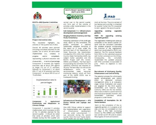 ROOTS PROJECT 2022 – Quarter 2Brief