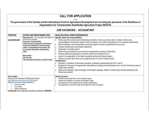 CALL FOR APPLICATION DEC2023V2 – ACCOUNTANT